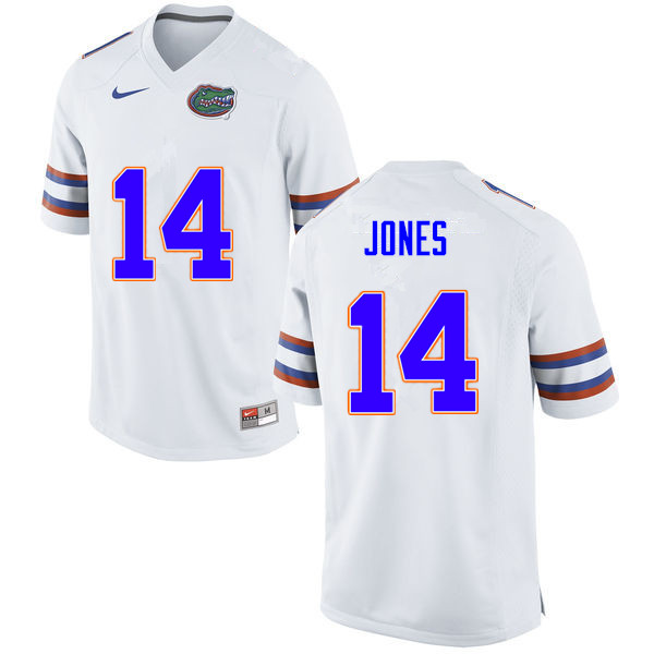 Men #14 Emory Jones Florida Gators College Football Jerseys Sale-White - Click Image to Close